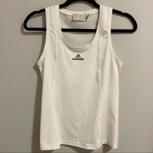 Adidas by Stella McCartney White Mesh Workout Top